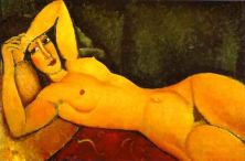 Haga click para ver la imagen ampliada reclining nude with left arm resting on forehead.jpg